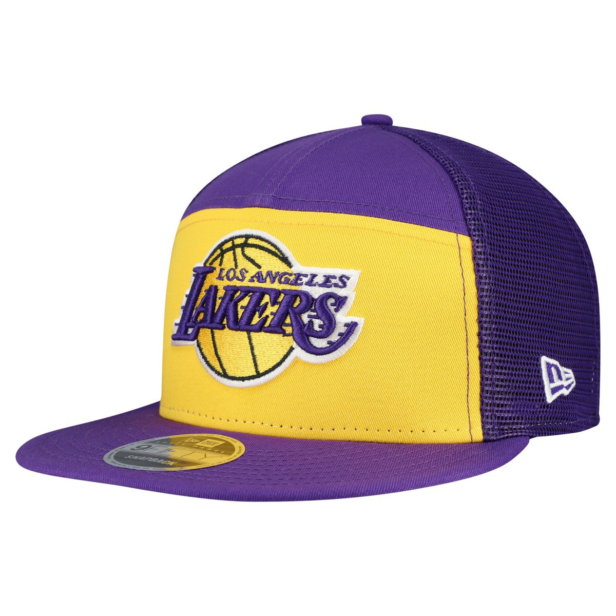 Los Angeles Lakers Outdoor Split Panel 9FIFTY Snapback Hat - Gold/Purple for sale