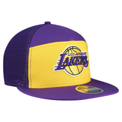 Los Angeles Lakers Outdoor Split Panel 9FIFTY Snapback Hat - Gold/Purple for sale