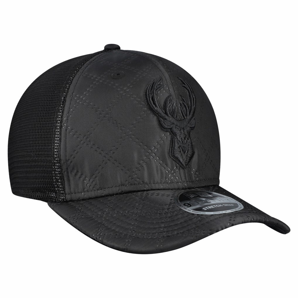 Milwaukee Bucks Quilted 9SEVENTY Trucker Adjustable Hat - Black online