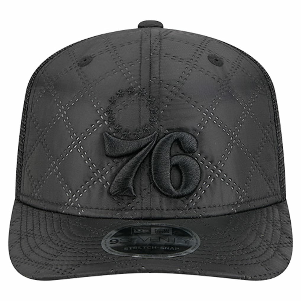 Philadelphia 76ers Quilted 9SEVENTY Trucker Adjustable Hat - Black outlet