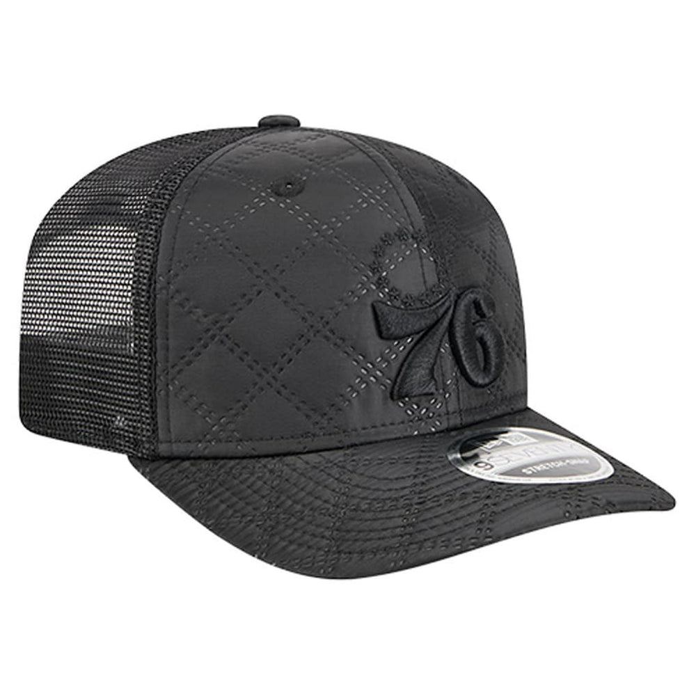 Philadelphia 76ers Quilted 9SEVENTY Trucker Adjustable Hat - Black outlet