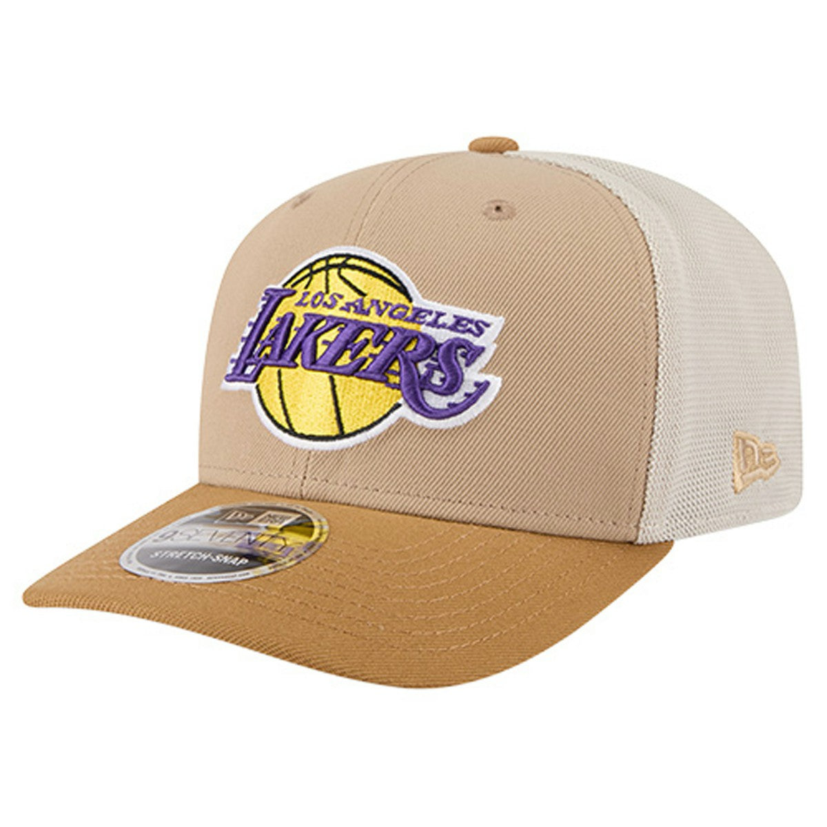 Los Angeles Lakers Two-Tone 9SEVENTY Adjustable Trucker Hat - Tan/Light Brown cheap