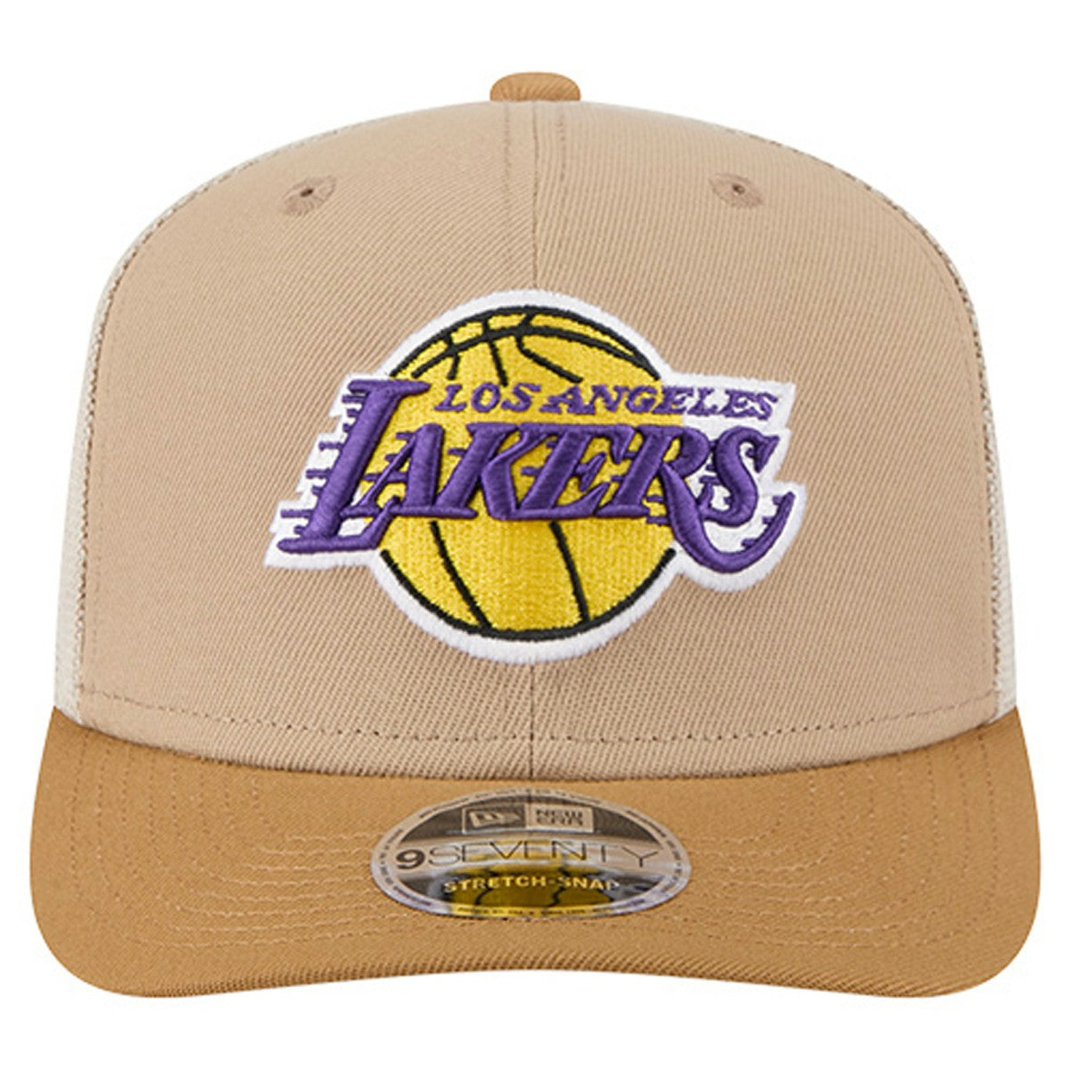 Los Angeles Lakers Two-Tone 9SEVENTY Adjustable Trucker Hat - Tan/Light Brown cheap