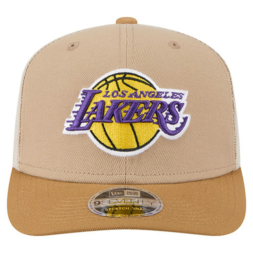 Los Angeles Lakers Two-Tone 9SEVENTY Adjustable Trucker Hat - Tan/Light Brown cheap