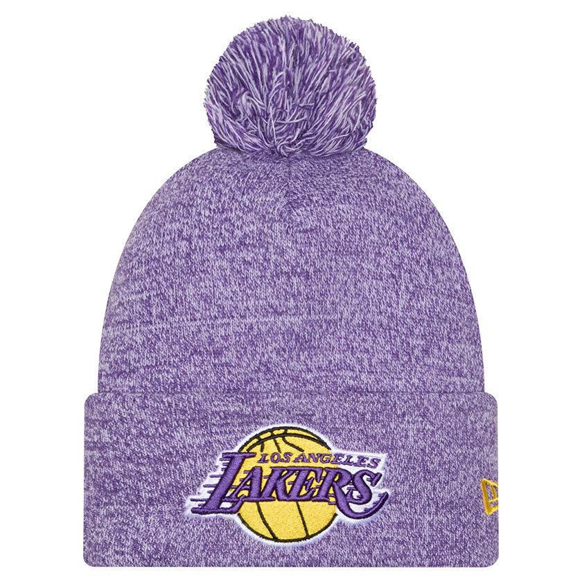 Los Angeles Lakers Marled Cuffed Knit Hat with Pom - Purple discount