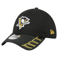 Pittsburgh Penguins New Era Visor Hit 39THIRTY Flex Hat - Black Hats