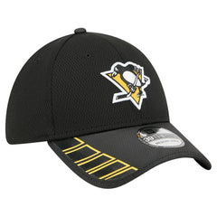 Pittsburgh Penguins New Era Visor Hit 39THIRTY Flex Hat - Black Hats