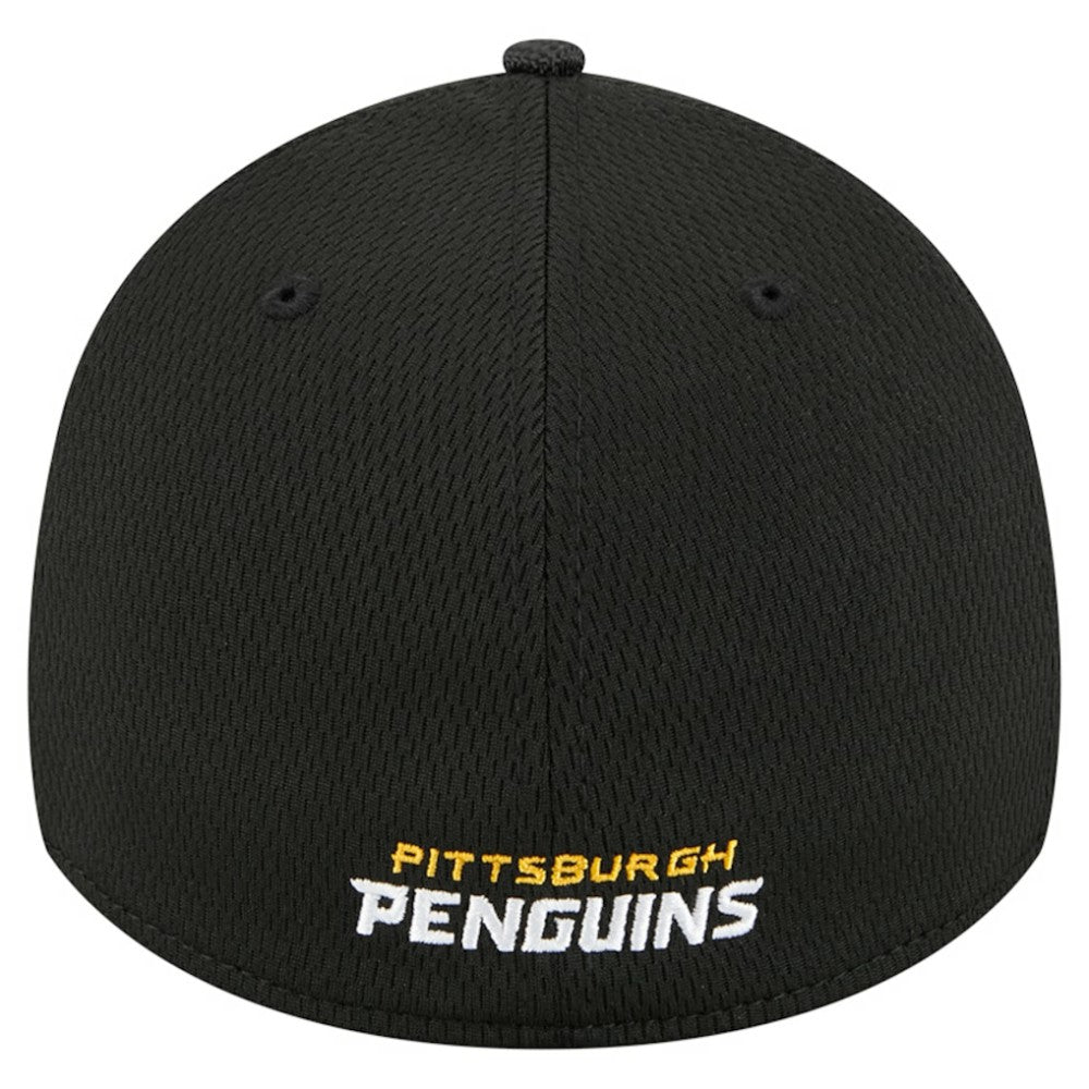 Pittsburgh Penguins New Era Visor Hit 39THIRTY Flex Hat - Black Hats