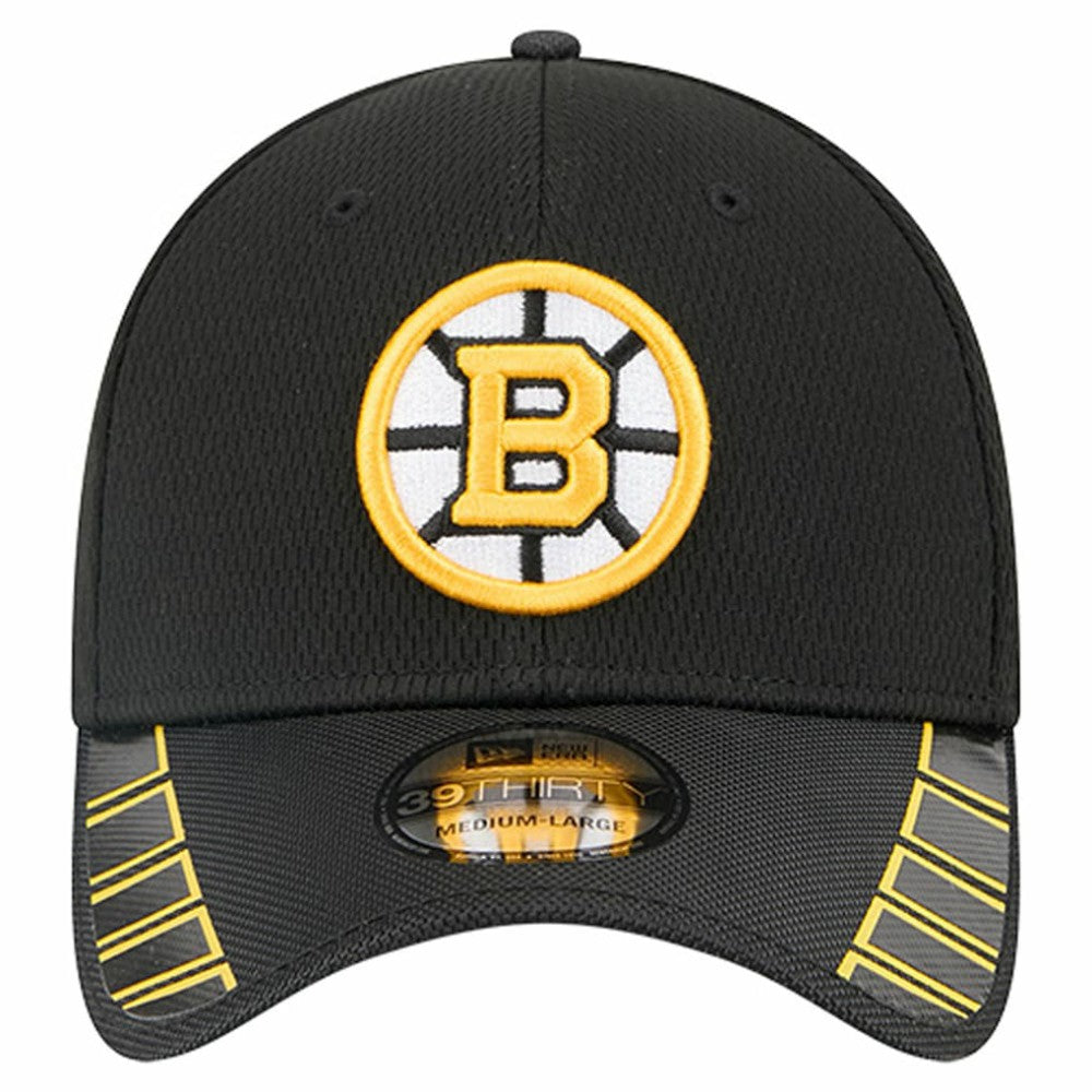 Boston Bruins New Era Visor Hit 39THIRTY Flex Hat - Black Hats
