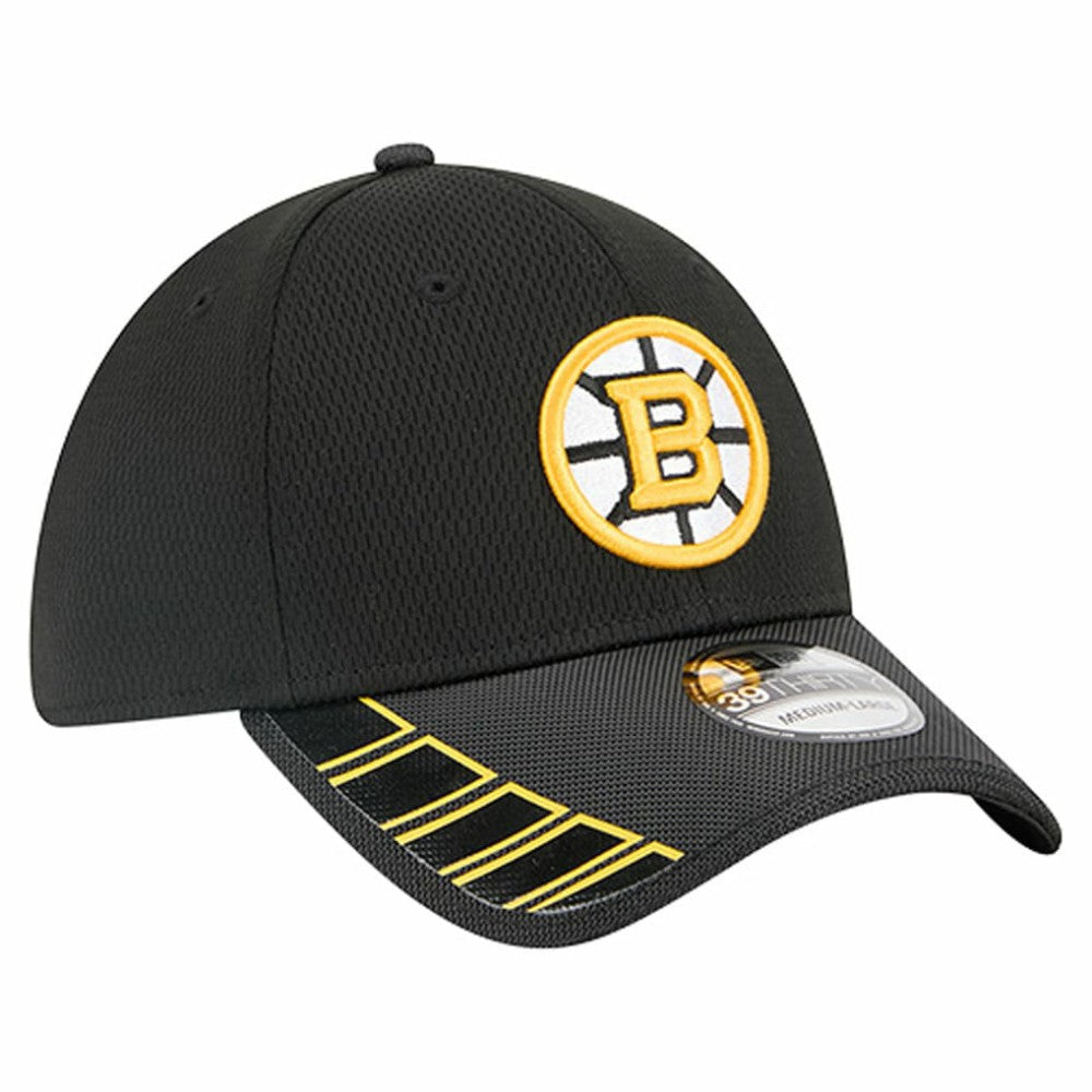 Boston Bruins New Era Visor Hit 39THIRTY Flex Hat - Black Hats