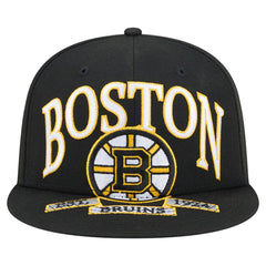 Boston Bruins New Era Oversized Vintage Arch 59Fifty Fitted Hat - Black Hats