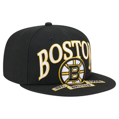 Boston Bruins New Era Oversized Vintage Arch 59Fifty Fitted Hat - Black Hats