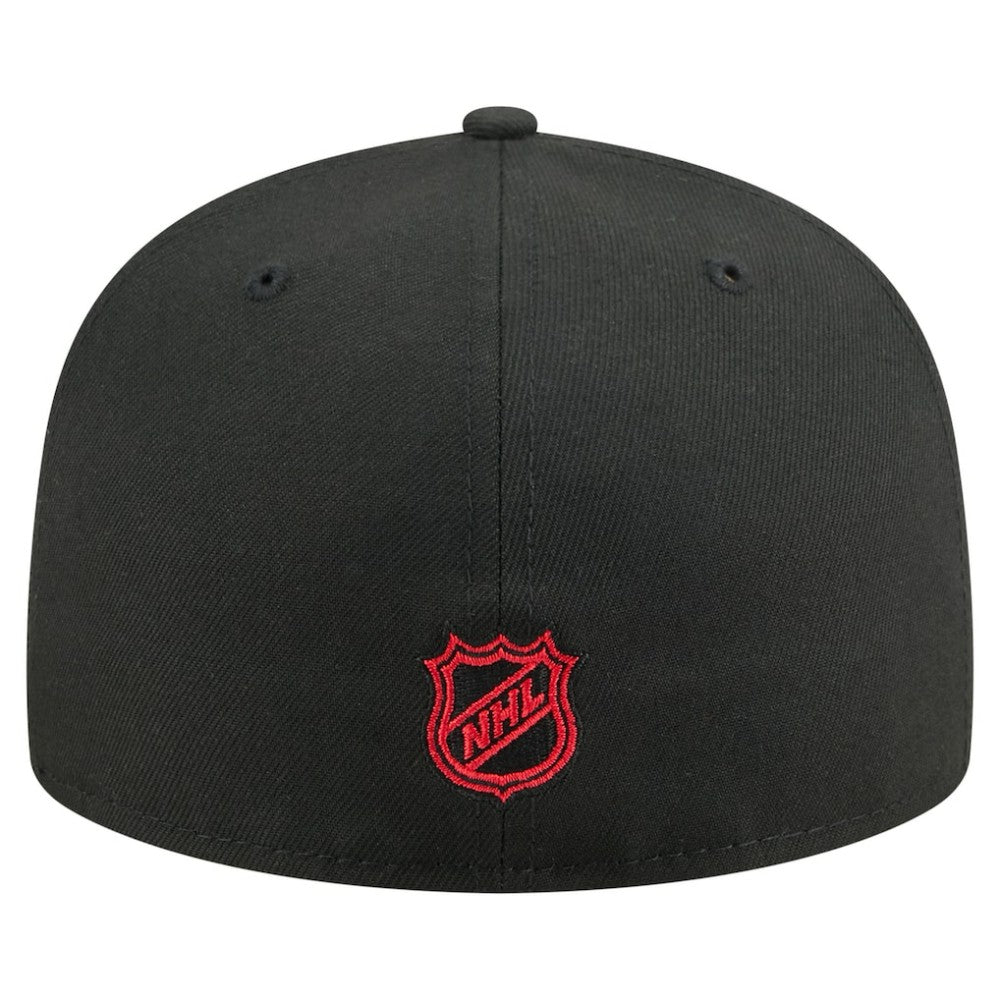 Chicago Blackhawks New Era Oversized Vintage Arch 59Fifty Fitted Hat - Black Hats