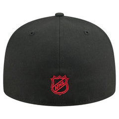 Chicago Blackhawks New Era Oversized Vintage Arch 59Fifty Fitted Hat - Black Hats