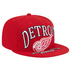 Detroit Red Wings New Era Oversized Vintage Arch 59Fifty Fitted Hat - Red Hats