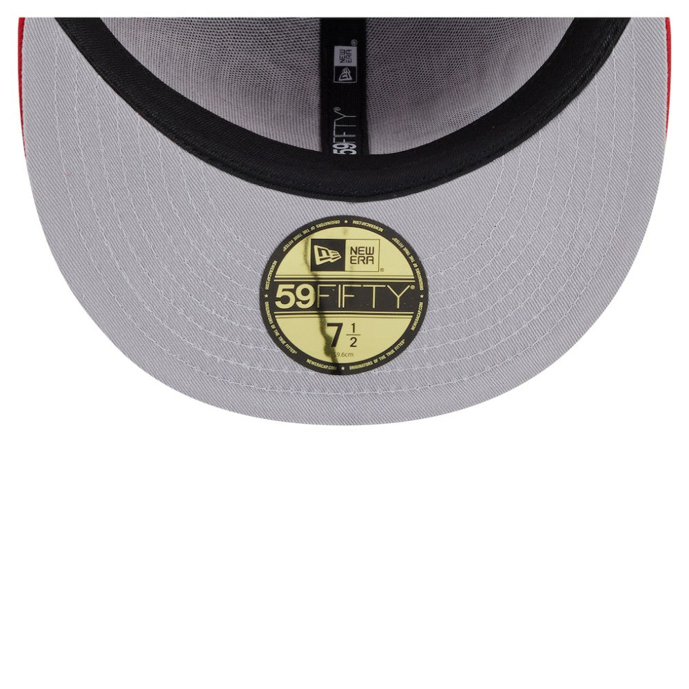 Detroit Red Wings New Era Oversized Vintage Arch 59Fifty Fitted Hat - Red Hats