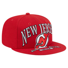 New Jersey Devils New Era Oversized Vintage Arch 59Fifty Fitted Hat - Red Jerseys