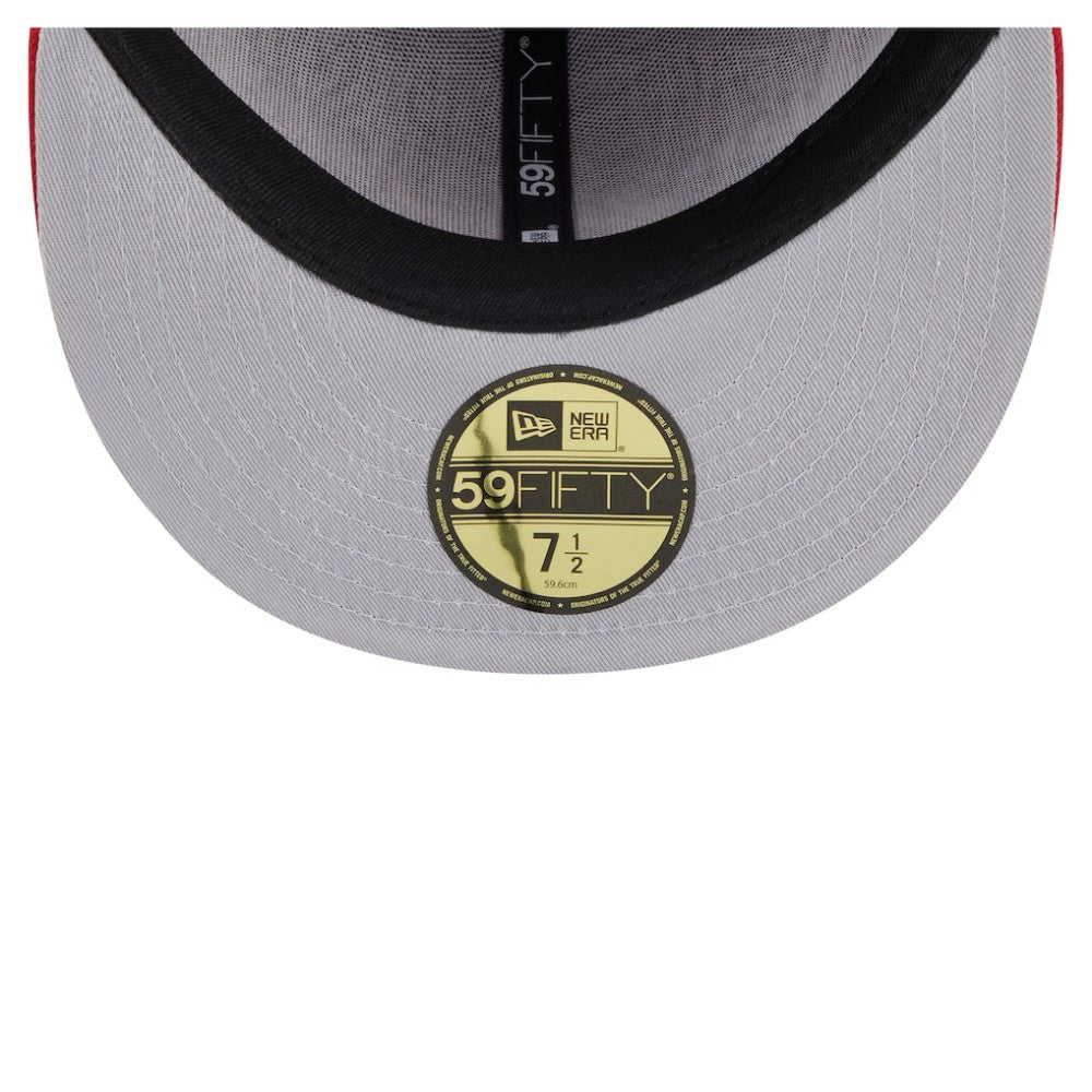 New Jersey Devils New Era Oversized Vintage Arch 59Fifty Fitted Hat - Red Jerseys