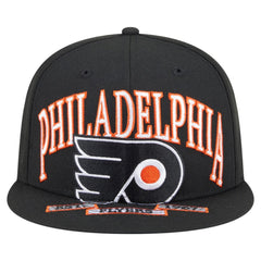 Philadelphia Flyers New Era Oversized Vintage Arch 59Fifty Fitted Hat - Black Hats