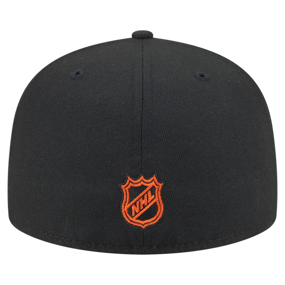 Philadelphia Flyers New Era Oversized Vintage Arch 59Fifty Fitted Hat - Black Hats