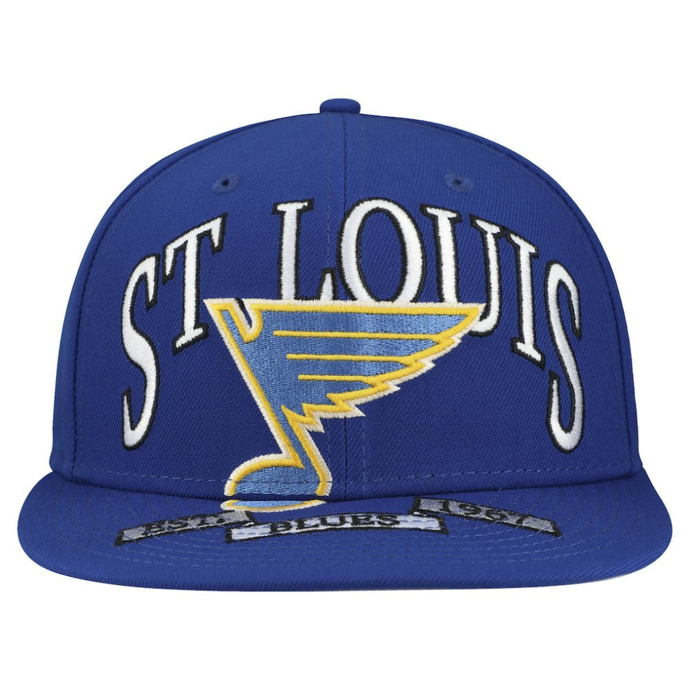 St. Louis Blues New Era Oversized Vintage Arch 59Fifty Fitted Hat - Blue Hats