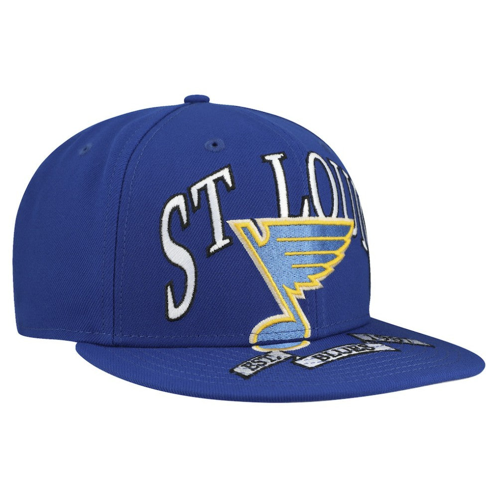 St. Louis Blues New Era Oversized Vintage Arch 59Fifty Fitted Hat - Blue Hats