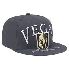 Vegas Golden Knights New Era Oversized Vintage Arch 59Fifty Fitted Hat - Gray Hats