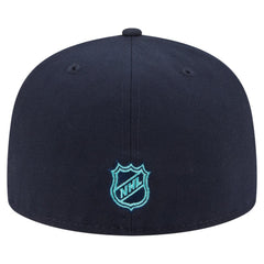 Seattle Kraken New Era Oversized Vintage Arch 59Fifty Fitted Hat - Deep Sea Blue Hats