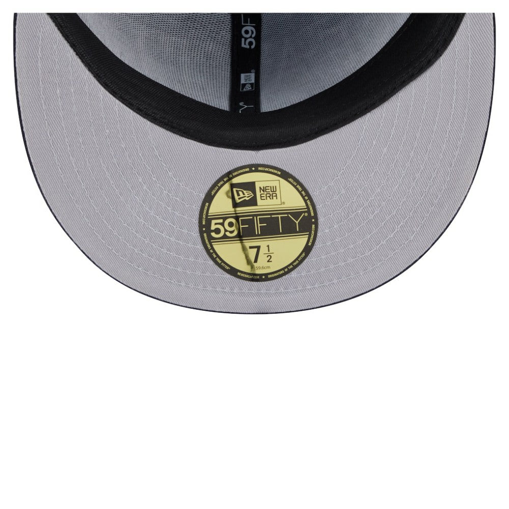 Seattle Kraken New Era Oversized Vintage Arch 59Fifty Fitted Hat - Deep Sea Blue Hats