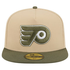 Philadelphia Flyers New Era Color Pack Two-Tone 59FIFTY A-Frame Fitted Hat - Tan/Olive Hats
