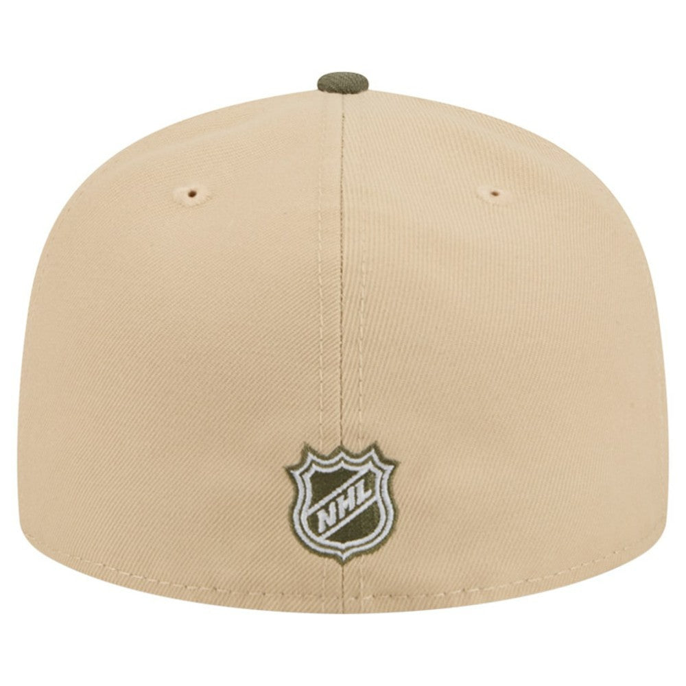 Pittsburgh Penguins New Era Color Pack Two-Tone 59FIFTY A-Frame Fitted Hat - Tan/Olive Hats