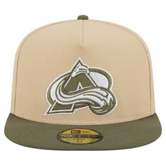 Colorado Avalanche New Era Color Pack Two-Tone 59FIFTY A-Frame Fitted Hat - Tan/Olive Hats