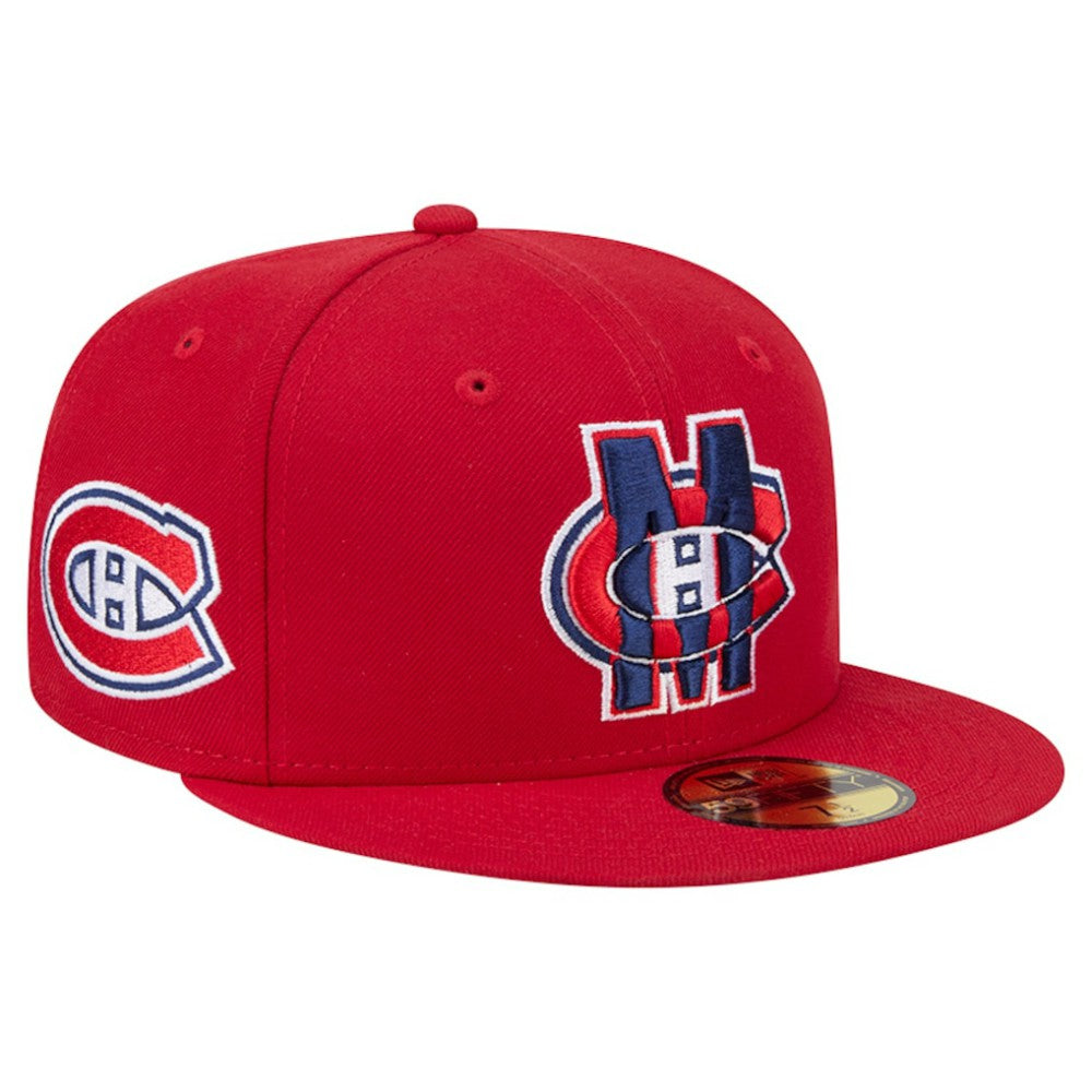 Montreal Canadiens New Era Deceptor 59FIFTY Fitted Hat - Red Hats