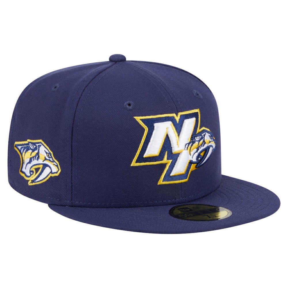 Nashville Predators New Era Deceptor 59FIFTY Fitted Hat - Navy Hats