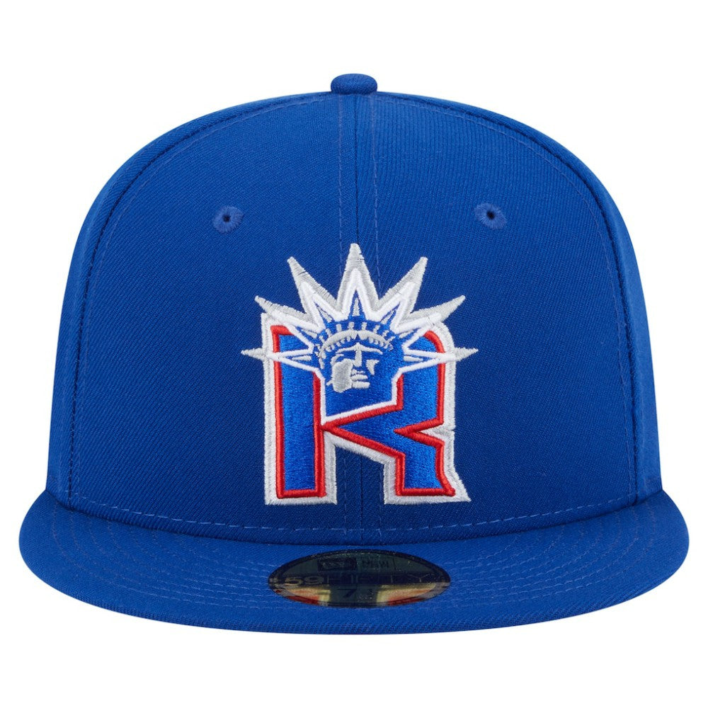 New York Rangers New Era Deceptor 59FIFTY Fitted Hat - Blue Hats