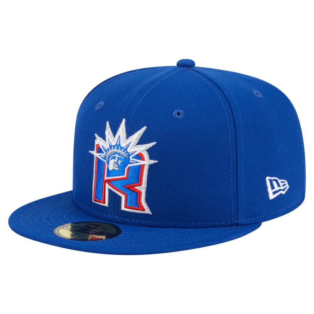 New York Rangers New Era Deceptor 59FIFTY Fitted Hat - Blue Hats