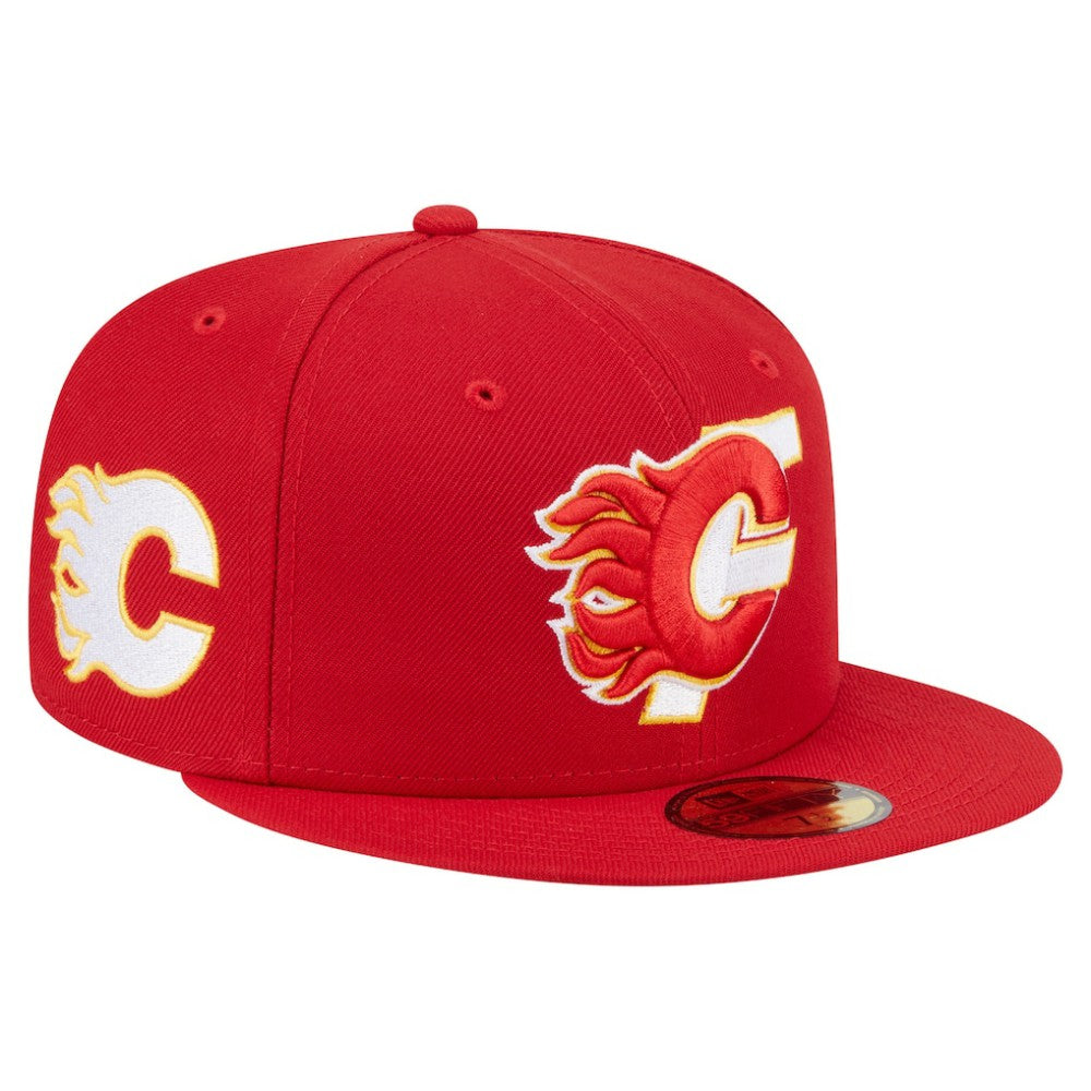 Calgary Flames New Era Deceptor 59FIFTY Fitted Hat - Red Hats