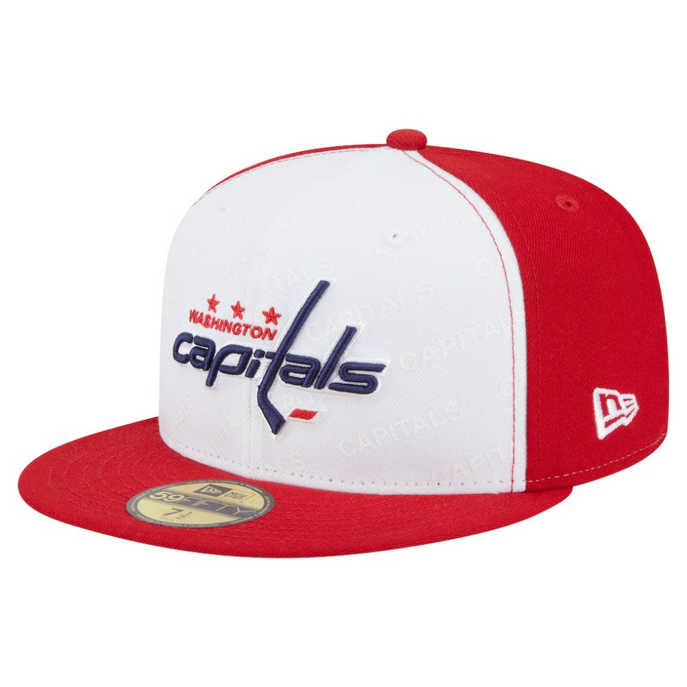 Washington Capitals New Era Repeat Two-Tone 59FIFTY Fitted Hat - White/Red Hats