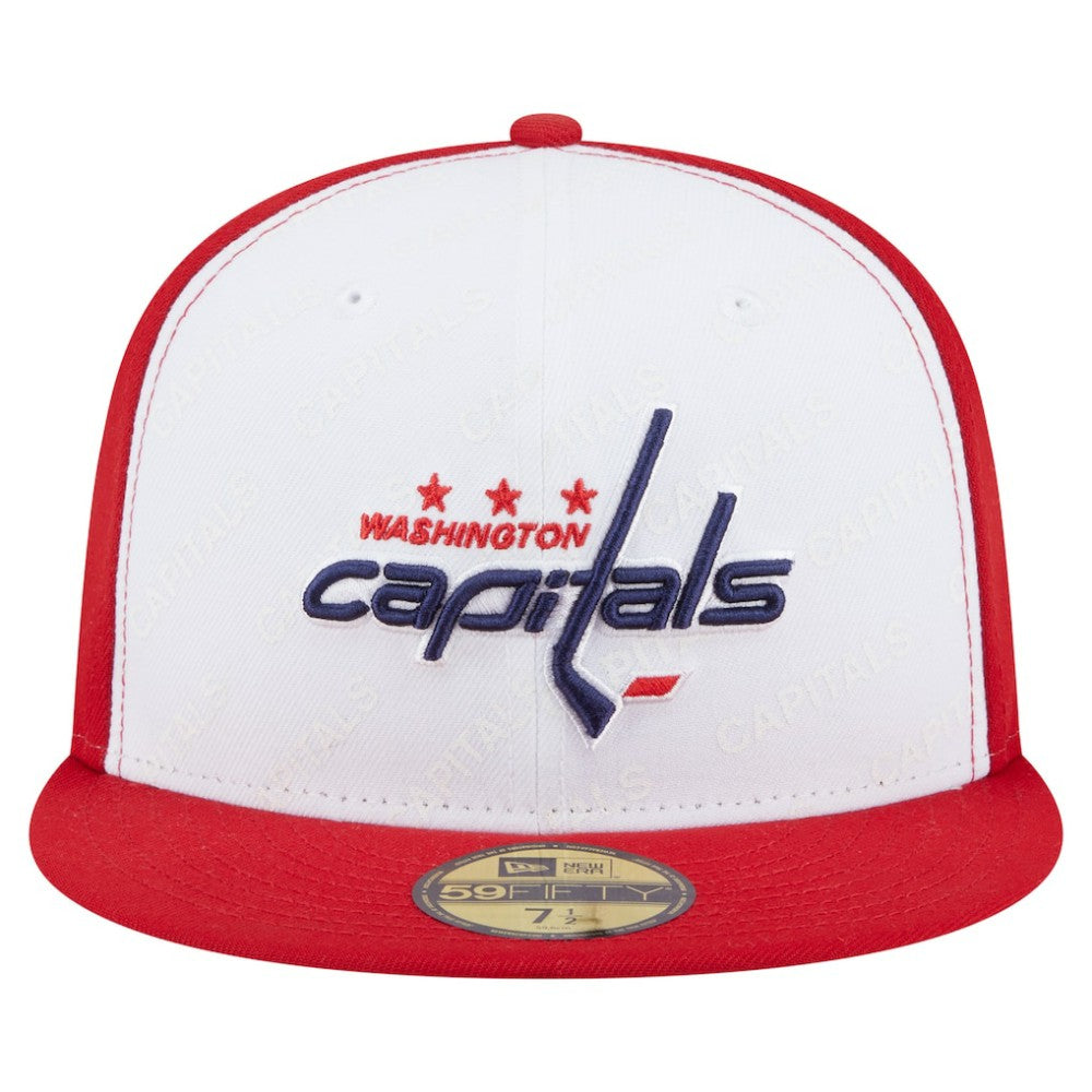 Washington Capitals New Era Repeat Two-Tone 59FIFTY Fitted Hat - White/Red Hats