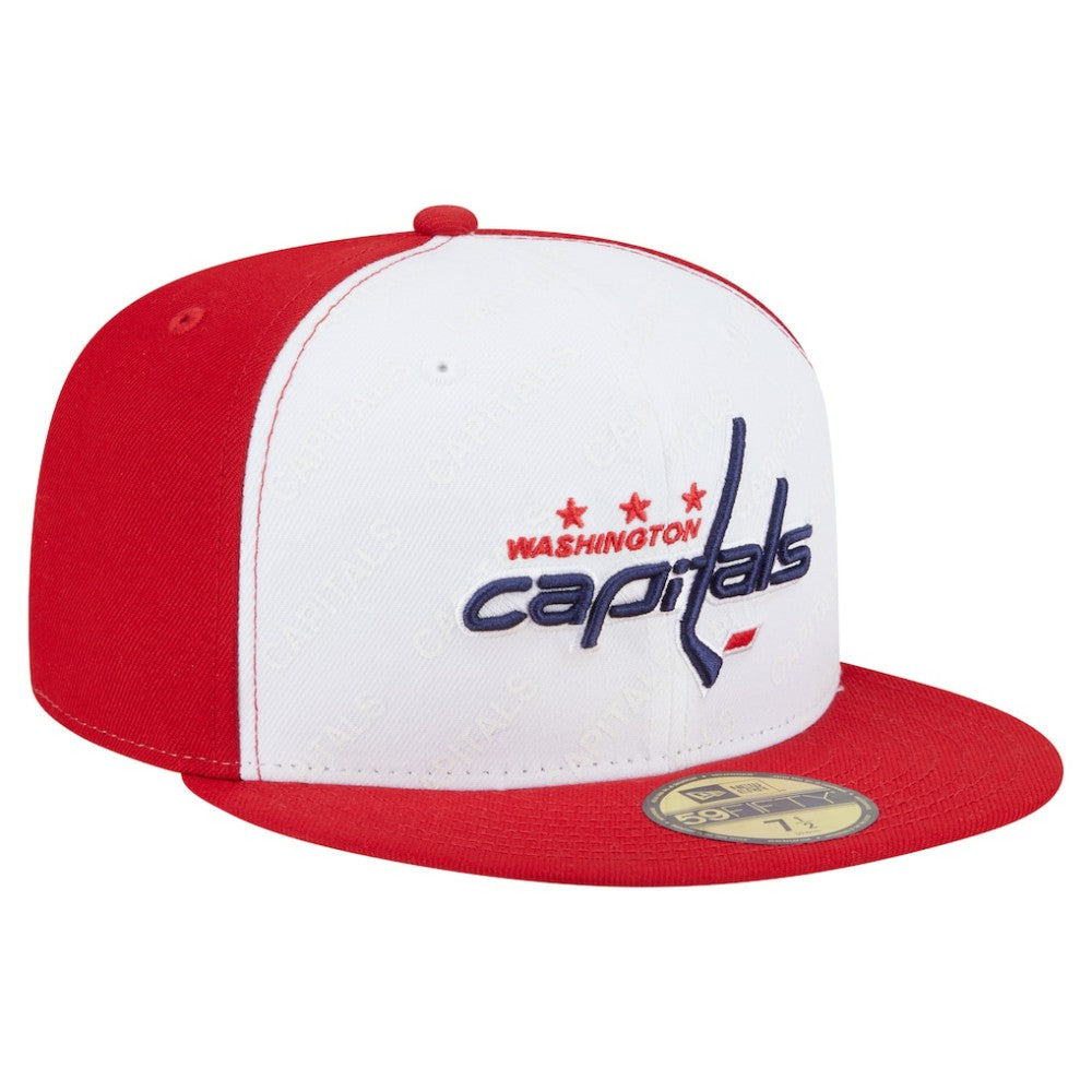 Washington Capitals New Era Repeat Two-Tone 59FIFTY Fitted Hat - White/Red Hats