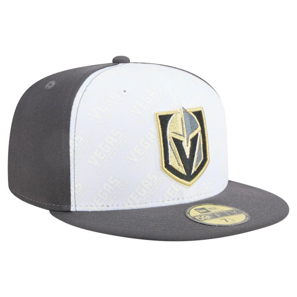 Vegas Golden Knights New Era Repeat Two-Tone 59FIFTY Fitted Hat - White/Gray Hats