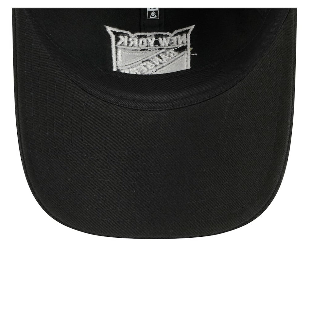 New York Rangers New Era Stamp Fabric Applique 9TWENTY Adjustable Hat - Black Hats