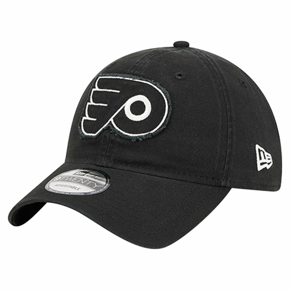 Philadelphia Flyers New Era Stamp Fabric Applique 9TWENTY Adjustable Hat - Black Hats