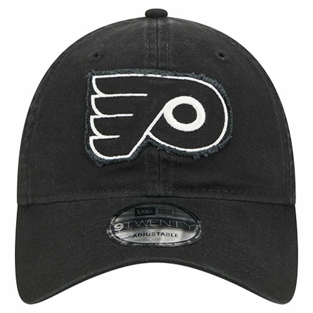 Philadelphia Flyers New Era Stamp Fabric Applique 9TWENTY Adjustable Hat - Black Hats