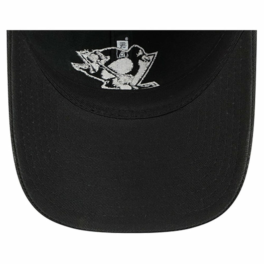 Pittsburgh Penguins New Era Stamp Fabric Applique 9TWENTY Adjustable Hat - Black Hats