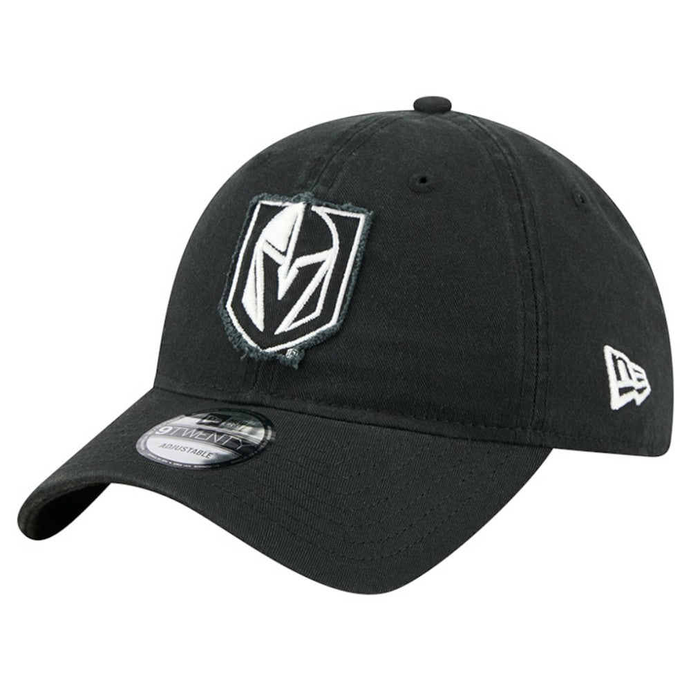 Vegas Golden Knights New Era Stamp Fabric Applique 9TWENTY Adjustable Hat - Black Hats