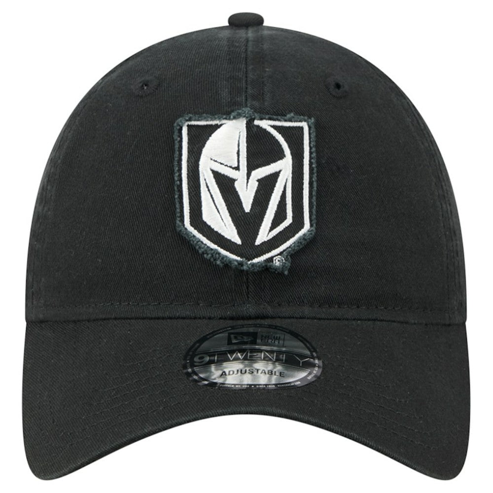 Vegas Golden Knights New Era Stamp Fabric Applique 9TWENTY Adjustable Hat - Black Hats