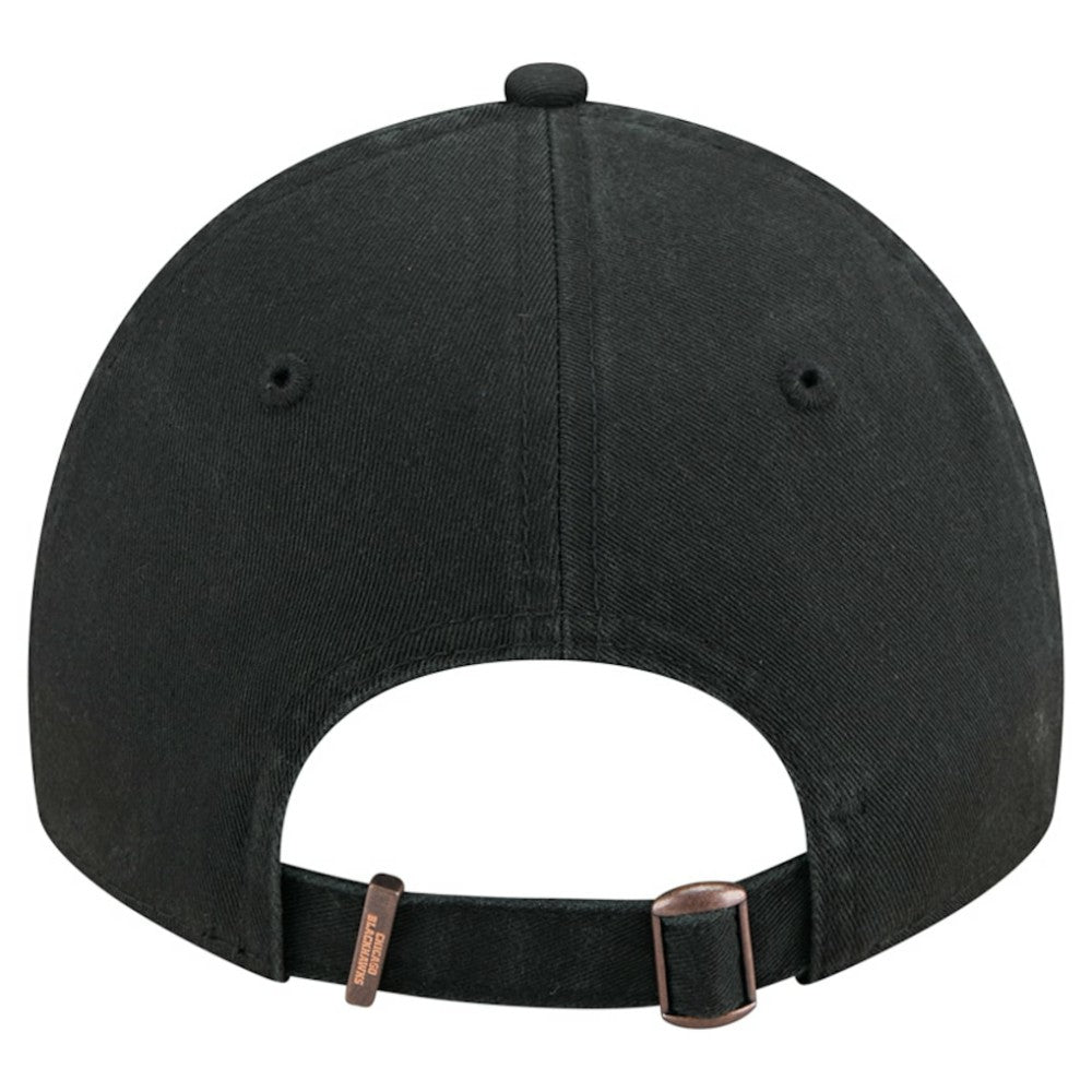 Chicago Blackhawks New Era Stamp Fabric Applique 9TWENTY Adjustable Hat - Black Hats