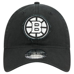 Boston Bruins New Era Stamp Fabric Applique 9TWENTY Adjustable Hat - Black Hats