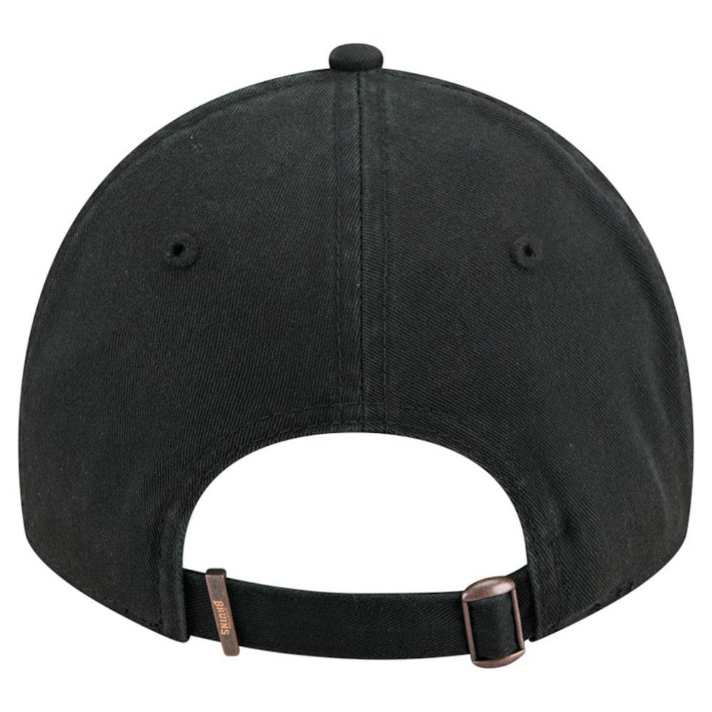 Boston Bruins New Era Stamp Fabric Applique 9TWENTY Adjustable Hat - Black Hats